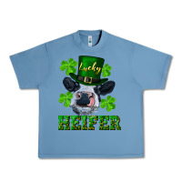Pebble Blue Lucky heifer Urban Heavy Tee - RanaPortraitStore
