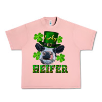 Salmon Lucky heifer Urban Heavy Tee - RanaPortraitStore