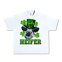 White Lucky heifer Urban Heavy Tee - RanaPortraitStore