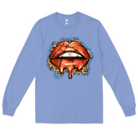 Colony Blue basketball lips Long Sleeve Tee - Zillion Design Studio