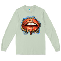 Matcha basketball lips Long Sleeve Tee - Zillion Design Studio