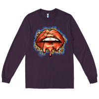 Plum basketball lips Long Sleeve Tee - Zillion Design Studio