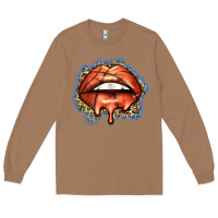 Toasted Coconut basketball lips Long Sleeve Tee - Zillion Design Studio