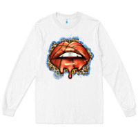 White basketball lips Long Sleeve Tee - Zillion Design Studio