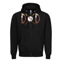Black dad baseball Zipper Hoodie - RacoonDesign