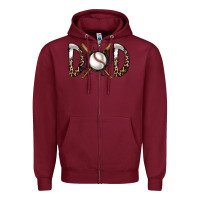 Burgundy dad baseball Zipper Hoodie - RacoonDesign