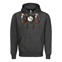 Charcoal Heather dad baseball Zipper Hoodie - RacoonDesign