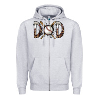 Heather Grey dad baseball Zipper Hoodie - RacoonDesign