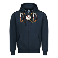 Navy dad baseball Zipper Hoodie - RacoonDesign
