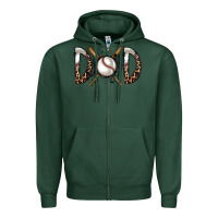 Sports Green dad baseball Zipper Hoodie - RacoonDesign
