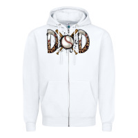 White dad baseball Zipper Hoodie - RacoonDesign