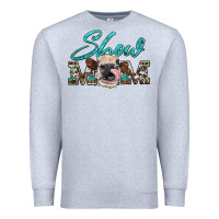 Heather Grey show mom aztec cowhide heifer Premium Sweatshirt - Artiststas