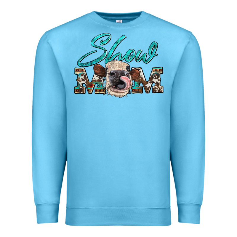Show Mom Aztec Cowhide Heifer Premium Sweatshirt by Artiststas | Teevron