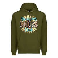 Army Green praying moms club Premium Hoodie - NancyCooperArtShop