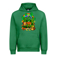 Emerald st. patricks gnomes truck with rainbow Urban Hoodie - BundleAndBundleShop