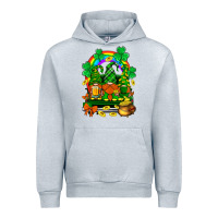 Heather Grey st. patricks gnomes truck with rainbow Urban Hoodie - BundleAndBundleShop
