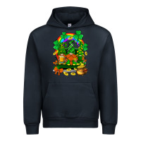 Navy st. patricks gnomes truck with rainbow Urban Hoodie - BundleAndBundleShop