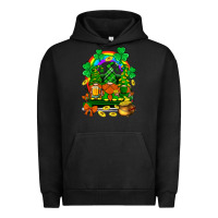 Pigment Black st. patricks gnomes truck with rainbow Urban Hoodie - BundleAndBundleShop