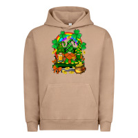 Pigment Burro st. patricks gnomes truck with rainbow Urban Hoodie - BundleAndBundleShop