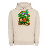 Pigment French Oak st. patricks gnomes truck with rainbow Urban Hoodie - BundleAndBundleShop
