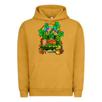 Pigment Peanut Butter st. patricks gnomes truck with rainbow Urban Hoodie - BundleAndBundleShop