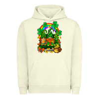 Pigment Pistachio st. patricks gnomes truck with rainbow Urban Hoodie - BundleAndBundleShop