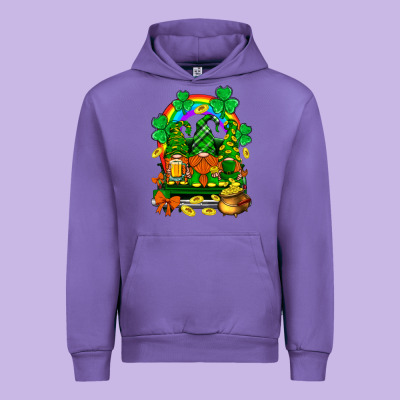 St. Patricks Gnomes Truck With Rainbow Urban Hoodie Designed By Bundleandbundleshop
