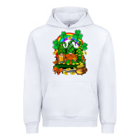 White st. patricks gnomes truck with rainbow Urban Hoodie - BundleAndBundleShop