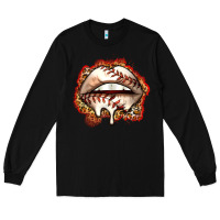 Black baseball lips Long Sleeve Tee - Zillion Design Studio