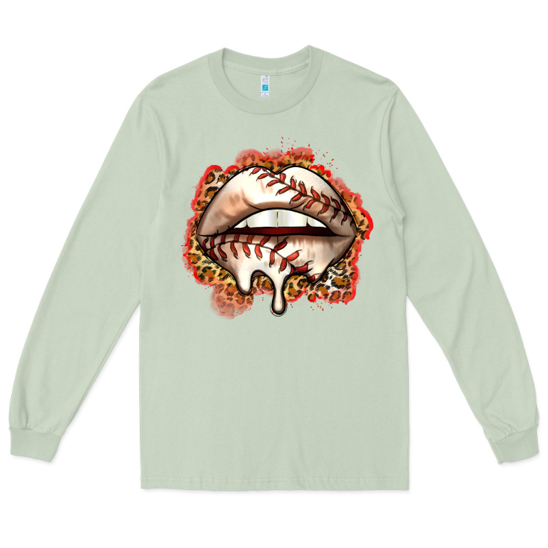 Baseball Lips Long Sleeve Tee by Zillion Design Studio | Teevron