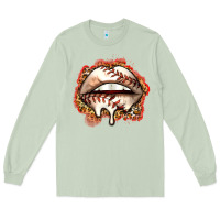 Matcha baseball lips Long Sleeve Tee - Zillion Design Studio