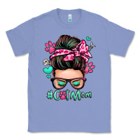Colony Blue cat mom messy bun Classic Tee - Zillion Design Studio
