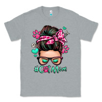 Heather Grey cat mom messy bun Classic Tee - Zillion Design Studio