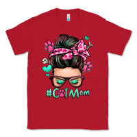 Red cat mom messy bun Classic Tee - Zillion Design Studio
