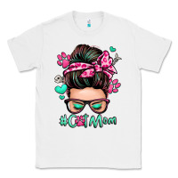 White cat mom messy bun Classic Tee - Zillion Design Studio