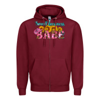 Burgundy small business babe Zipper Hoodie - HRA Design Shop