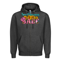 Charcoal Heather small business babe Zipper Hoodie - HRA Design Shop