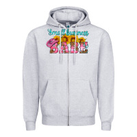 Heather Grey small business babe Zipper Hoodie - HRA Design Shop