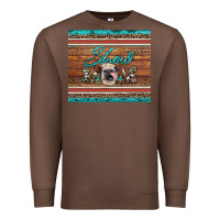 Chestnut show mom aztec cowhide leopard heifer Premium Sweatshirt - Artiststas