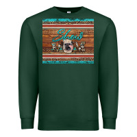 Sports Green show mom aztec cowhide leopard heifer Premium Sweatshirt - Artiststas