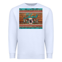 White show mom aztec cowhide leopard heifer Premium Sweatshirt - Artiststas