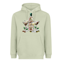 Matcha martini glasses and martini bottle Heavyweight Hoodie - AdoDesignShop