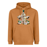 Meerkat martini glasses and martini bottle Heavyweight Hoodie - AdoDesignShop