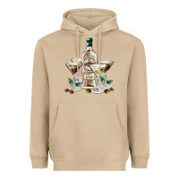 Mushroom martini glasses and martini bottle Heavyweight Hoodie - AdoDesignShop