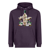 Plum martini glasses and martini bottle Heavyweight Hoodie - AdoDesignShop