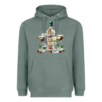 Sage martini glasses and martini bottle Heavyweight Hoodie - AdoDesignShop