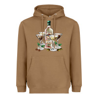 Toasted Coconut martini glasses and martini bottle Heavyweight Hoodie - AdoDesignShop