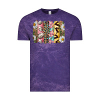 Cloud Purple Easter Brushstroke With Quail Eggs Daisy And Bunny Vintage Tee - RanaPortraitStore