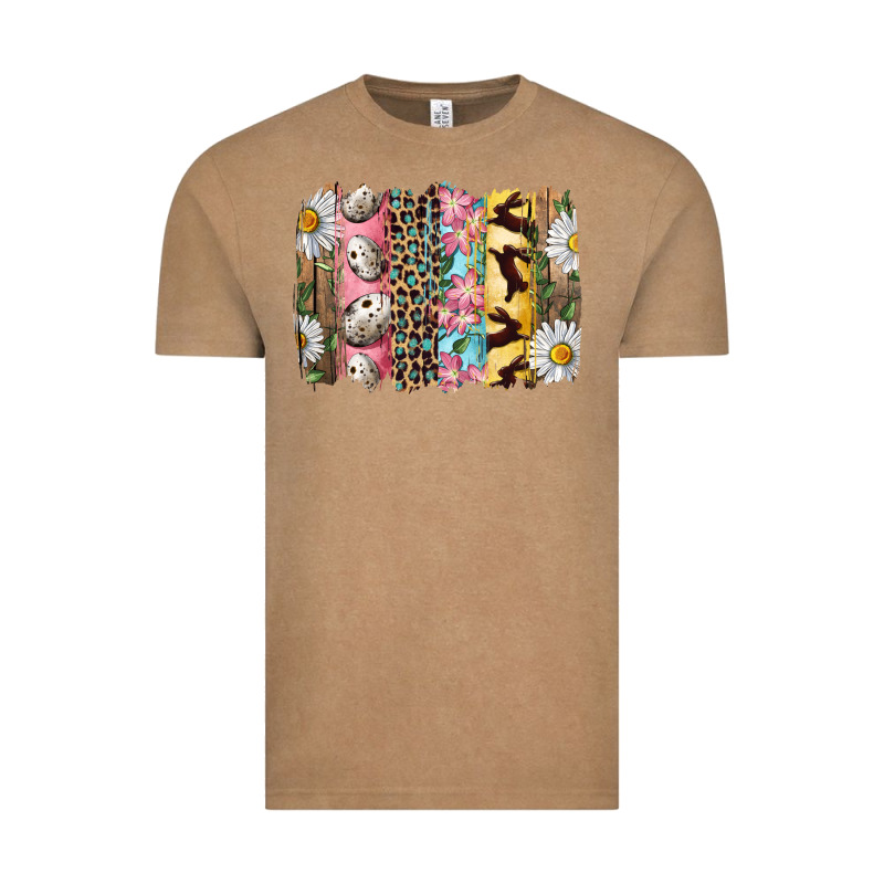 Easter Brushstroke With Quail Eggs Daisy And Bunny Vintage Tee by RanaPortraitStore | Teevron