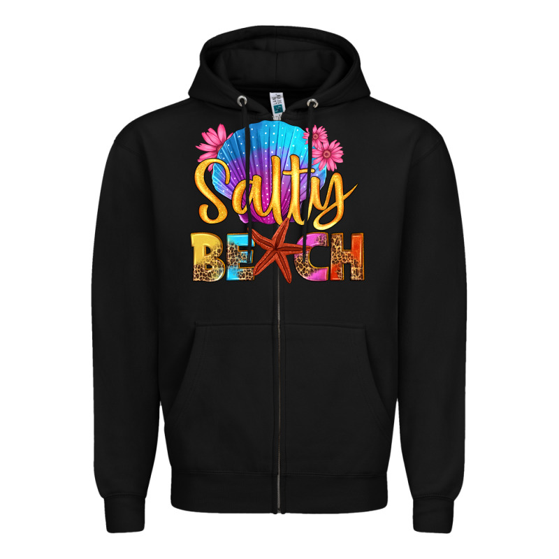 Salty Beach Zipper Hoodie by HRA Design Shop | Teevron